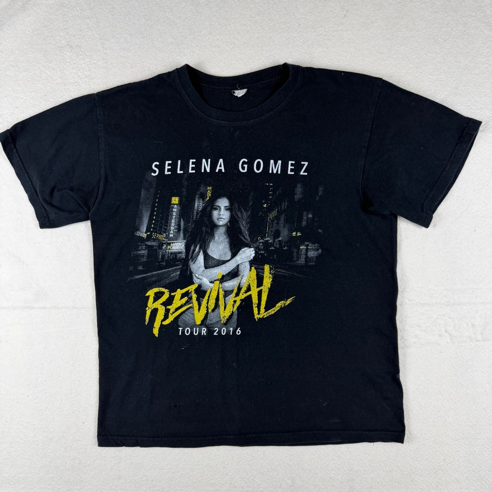 Selena Gomez Revival Tour 2016 Concert‎ Graphic T-Shirt Black Mens Medium